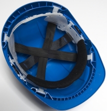 Hlavový kříž pro ochrannu průmyslovou přilbu PROTECTOR 600 terylene černý froté pásek