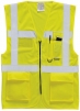 Vesta EXECUTIVE BERLIN výstražná kapsy zip 2 vodorové + svislé reflexní pruhy HV žlutá