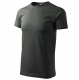Tričko Malfini Basic 160 bavlněné krátký rukáv bezešvý střih trupu kulatý průkrčník silikonová úprava tmavě šedé