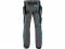 Montérkové kalhoty CXS NAOS do pasu nylon 4-way stretch do pasu kontrastní doplňky šedo-černo-modrá - pohled ze zadu - Stránka se otevře v novém okně