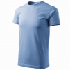 Tričko Malfini Basic 160 bavlněné krátký rukáv bezešvý střih trupu kulatý průkrčník silikonová úprava nebezsky modré