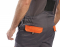 Montérkové kalhoty TEXO Contrast lacl BA-PES šedo-oranžové - detail zadní kapsy a pruženky na šlích TX12GRR - Stránka se otevře v novém okně