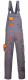 Montérkové kalhoty PW TEXO Contrast s náprsenkou šle BA/PES šedo/oranžové