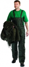 Kalhoty TITAN s laclem zateplené pružné šle zelené velikost XXL