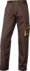 Montérkové kalhoty DELTA PLUS MACH 6 PANOSTYLE do pasu PES/bavlna rovný střih poutka na opasek hnědo/zelené