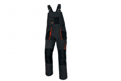 Montérkové kalhoty CERVA EMERTON s laclem PES/BA zesílená kolena množství kapes černo/šedo/oranžové