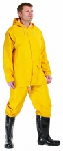 Oblek Cerva HYDRA PVC blůza s kapucí na zip a kalhoty do pasu žlutý