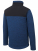 Mikina PW KX3 Venture fleece zesílená ramena kapsy na zip melírovaná středně modrá-černá - pohled ze zadu T830PBR - Stránka se otevře v novém okně