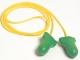 Tlumící zátky HOWARD LEIGHT MAX LITE paměťová PU pěna balení jednotlivě žluté spojovací vlákno zelené