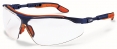 Brýle UVEX i-vo Supravision Excellence modro/oranžové nastavitelné straničky nemlživé nepoškrábatelné čiré