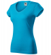 Tričko Malfini FIT V-Neck dámské vypasované průkrčník do V bavlna 180g krátký rukáv světle modrá
