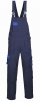 Montérkové kalhoty PW TEXO Contrast s náprsenkou šle BA/PES tmavě modro/světle modré