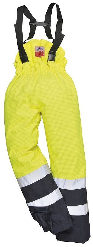 Kalhoty FLAMESAFE MULTI Hi-Vis antistatické zateplené nehořlavé svítivě žluté/tmavě modré velikost XL