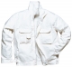 Blůza PW BOLTON Painters bavlna krytý zip kapsy u pasu a na prsou stojáček stahovatelné manžety bílá