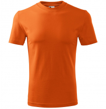 Tričko Malfini Classic 160 bavlněné krátký rukáv bezešvý střih trupu kulatý průkrčník oranžové