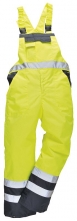 Kalhoty DUO TERMO laclové zateplené nepromokavé vysoce viditelná žluto/modrá velikost XXL