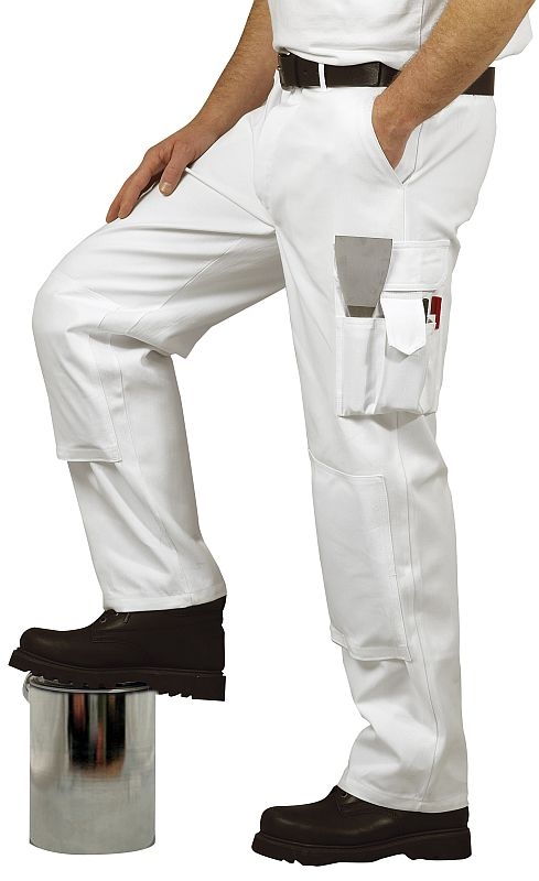Montérkové kalhoty BOLTON PAINTERS do pasu bílé velikost L