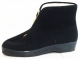Pánská obuv DŮCHODKA nízká na kotníky filcový svršek zip na nártu černá
