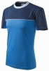 Tričko Malfini Colormix 200 bavlna kulatý průkrčník dvoubarevné provedení azurově modré/tmavě modré