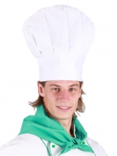 Čepice kuchařská HŘIB SPECIÁL vysoká 20 cm bílá